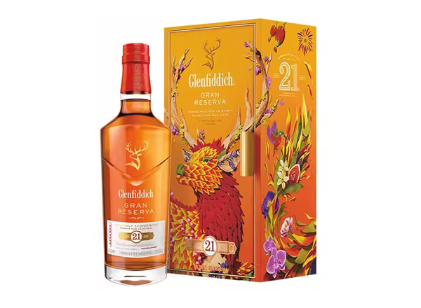 武汉回收格兰菲迪21年700ml福鹿生花新年装福鹿呈祥新春礼盒装Glenfiddich苏格兰威士忌