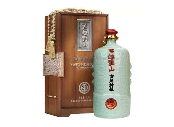 武汉回收古越龙山东方古越神酿二十年陈酿花雕酒木盒青瓷2.5L绍兴黄酒