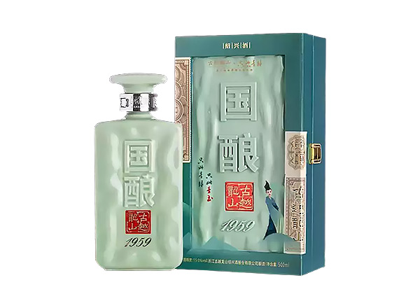 武汉古越龙山黄酒回收国酿1959青玉只此青绿联名款二十年陈酿黄酒礼盒